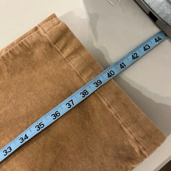 Uniqlo Tan Cotton Corduroy High Rise Wide Leg Trouser Pants Size Small 26/27 - Picture 10 of 14